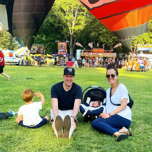 Photo of Josh and his family at Spiedie Fest