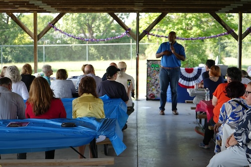 Photo of Joe speaking in Flint