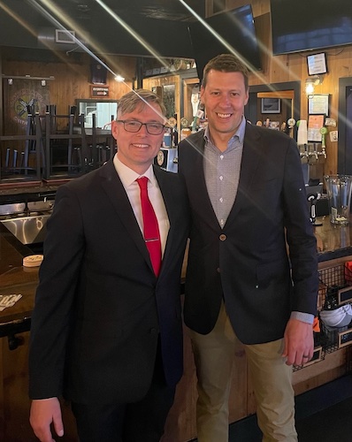 Josh with Columbia County District Attorney candidate Chris Liverati-Conant at Chatham Brewery