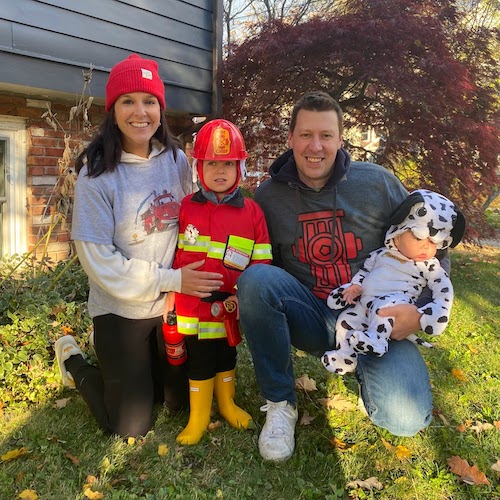 Photo of Josh and his family on Halloween