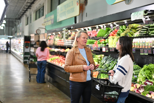 Photo of April at the grocery store