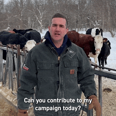 Gif of Blake asking for campaign contributions