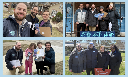 Several photos of Jeremy on the campaign trail