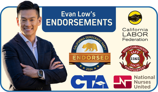 Evan Low endorsements 