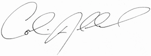 Colin's signature 