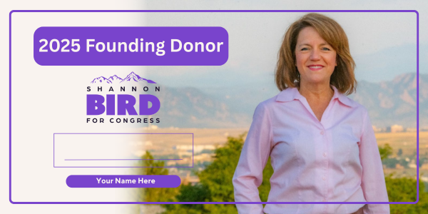 Shannon Bird Founding Donor Graphic