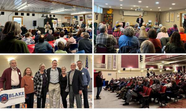 Blake at town halls and meeting with voters