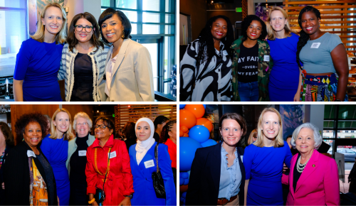 Photos of Brooke and attendees at the Women's Breakfast