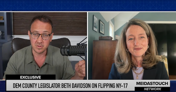 Screengrab of Beth Davidson on the MeidasTouch podcast