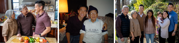 Evan with his family