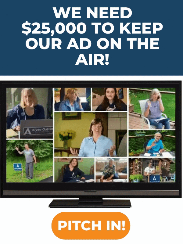 We need to raise $25,000 to keep our ad on the air! Can you pitch in today?