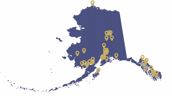 40 communities that Bill Hill fundraised from in Alaska