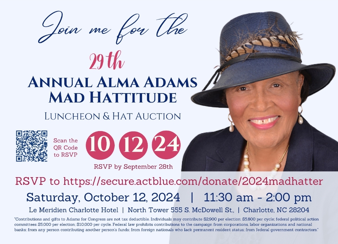 Annual Alma Adams Mad Hattitude RSVP information