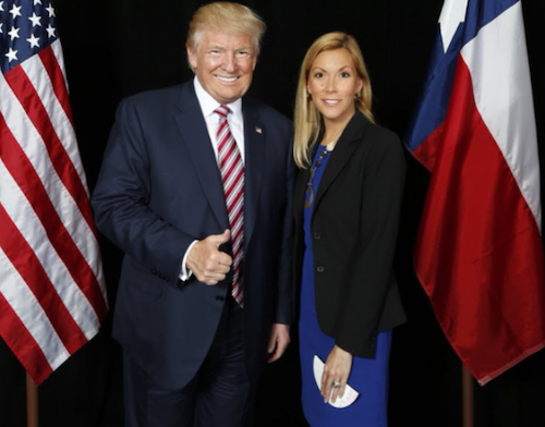 Photo of Beth Van Duyne and Donald Trump