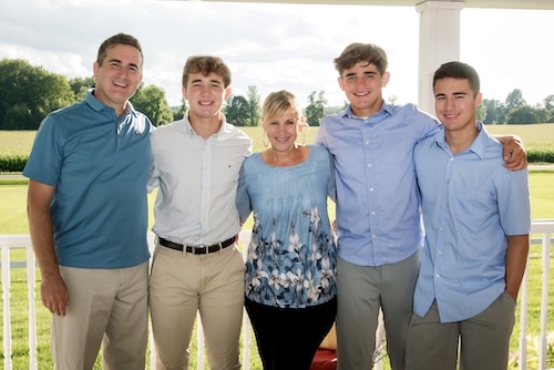 Photo of Blake Gendebien and his family 