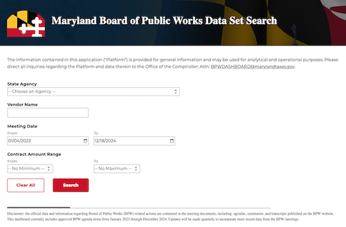 Image of the Data Dashboard tool
