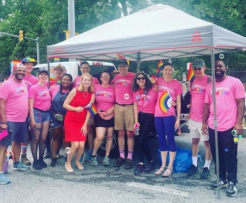 Brooke with a group of Planned Parenthood volunteers