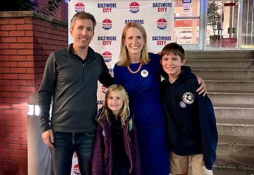 Photo of Brooke and her family voting