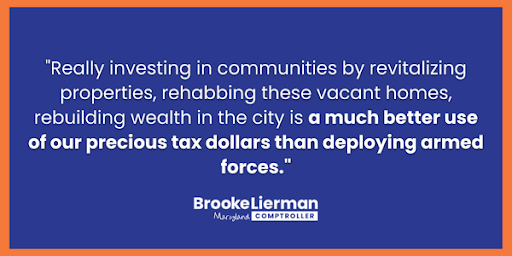 Picture of Brooke's quote from the Maryland Board of Public Works meeting