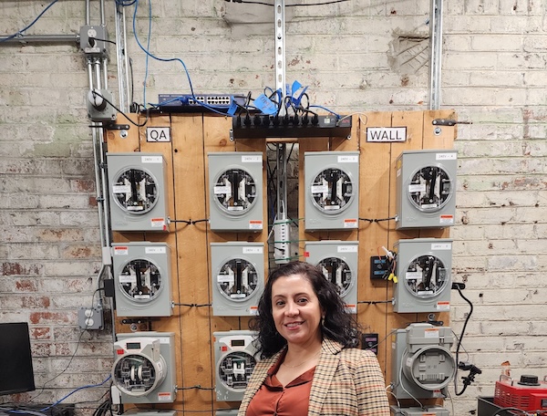 Photo of Carol working as an electrical engineer