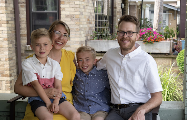 Hillary and her family.