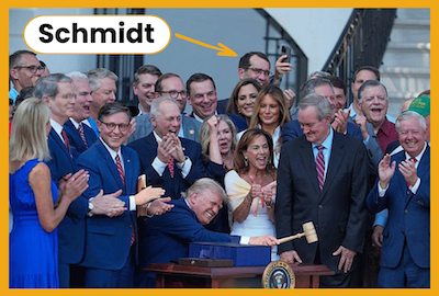 Image of Derek Schmidt at the "Big Beautiful Bill" Signing 