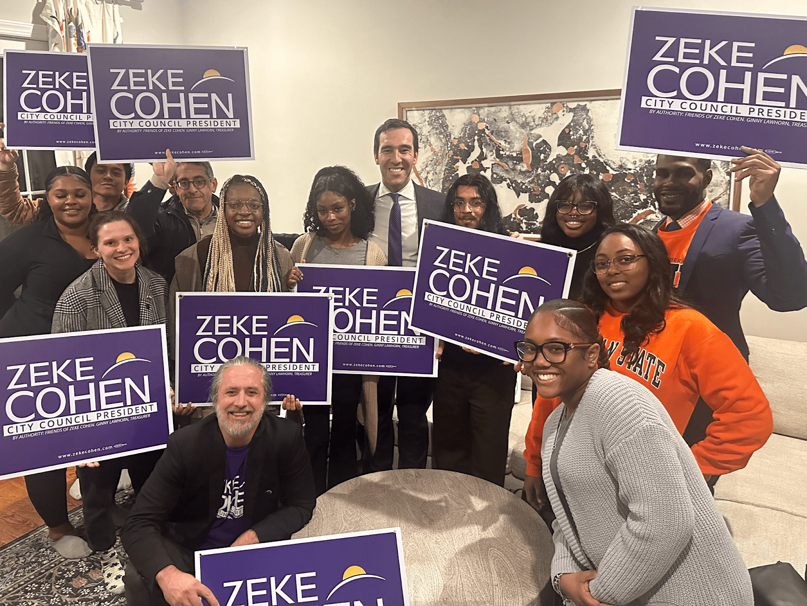 Zeke with our team of fellows.