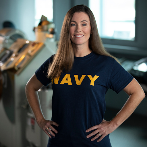 Missy in a Navy t-shirt