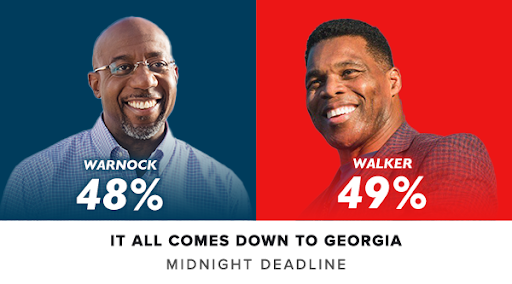 WARNOCK: 48% WALKER: 49% - IT ALL COMES DOWN TO GEORGIA