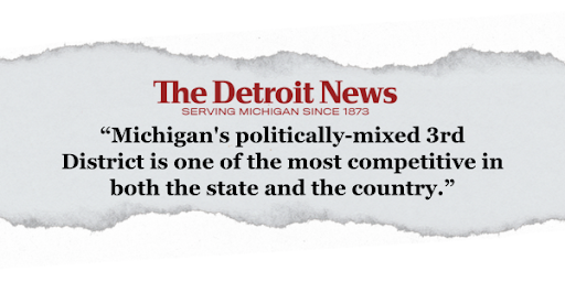 Michigan's politically-mixed 3rd district is one of the most competitive in both the state and the country - The Detroit News