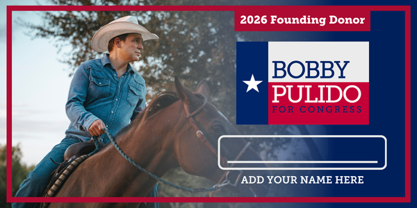 Bobby Pulido's 2026 Founding Donor Graphic