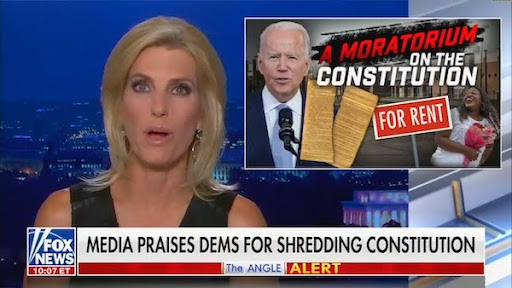 Fox News Screen Grab "Media Praises Dems for shredding constitution"