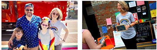 Picture of Beth and family at Pride