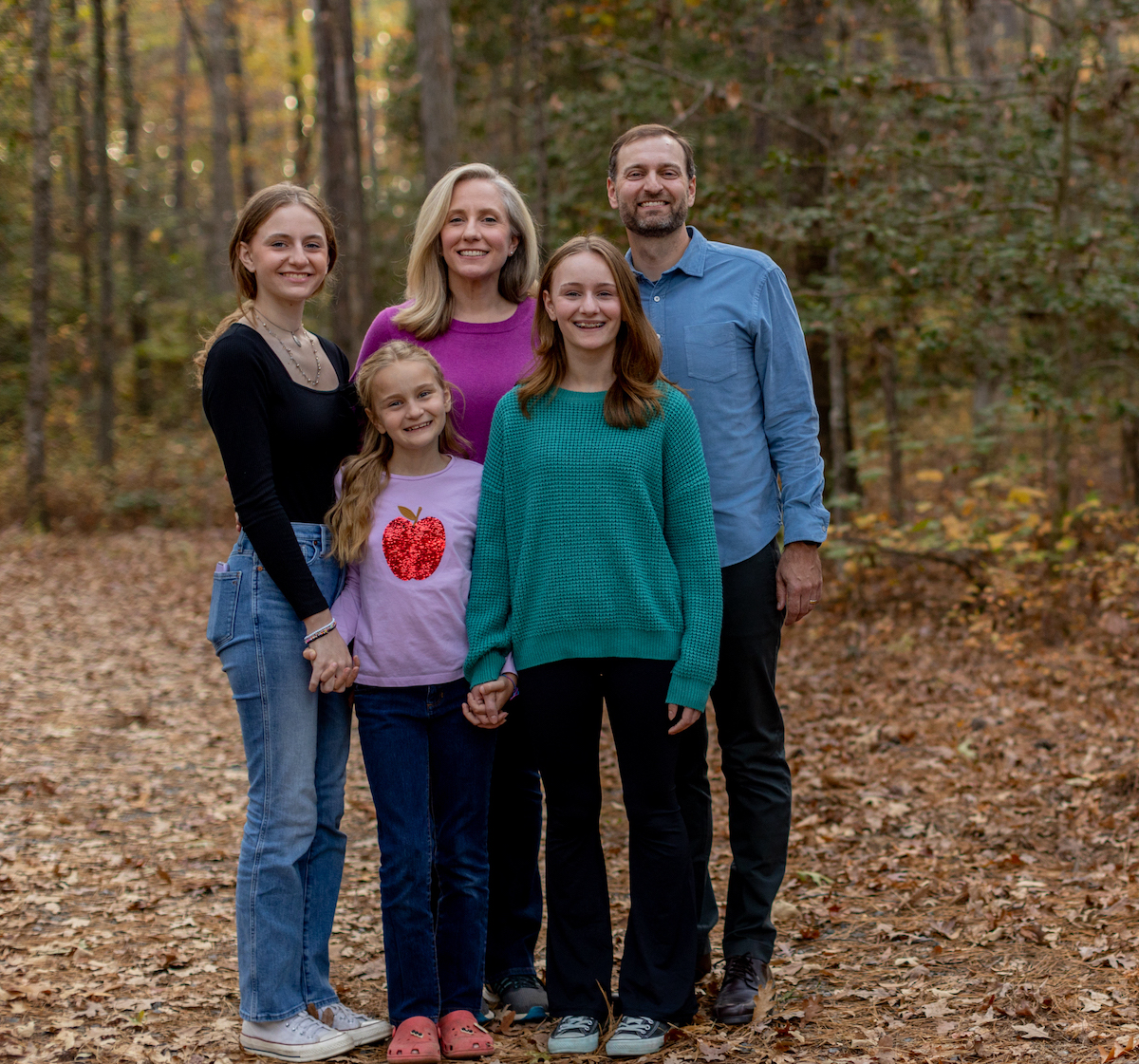 Abigail with her family.