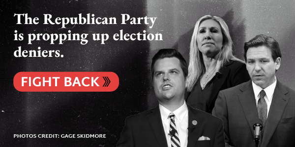 The Republican party is propping up election deniers. 