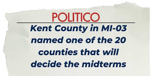 POLITICO: Kent County one of 20 counties that will decide the midterms