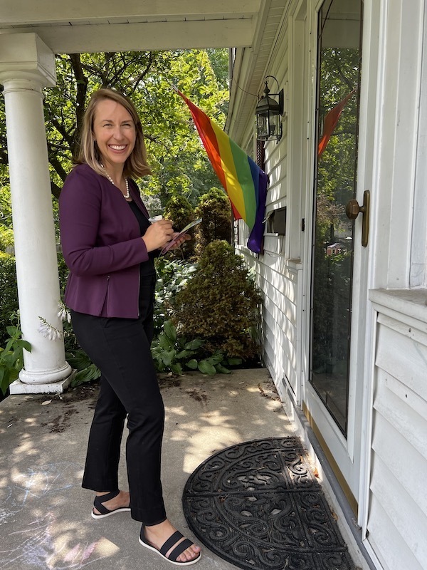 Hillary knocking doors