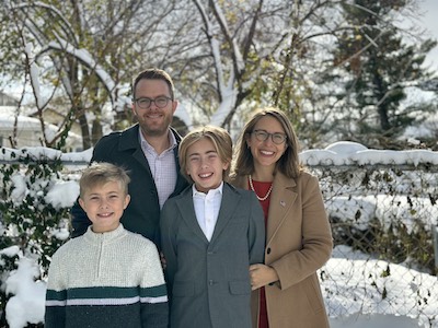 Hillary and her family: Jesse, James, and Wesley