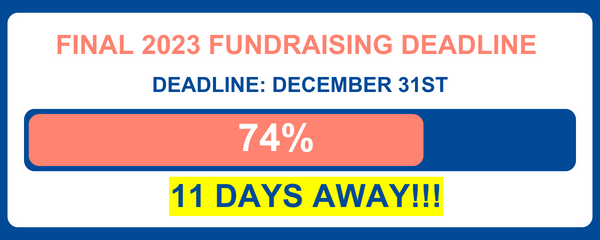 Final 2023 Fundraising Deadline Progress Bar