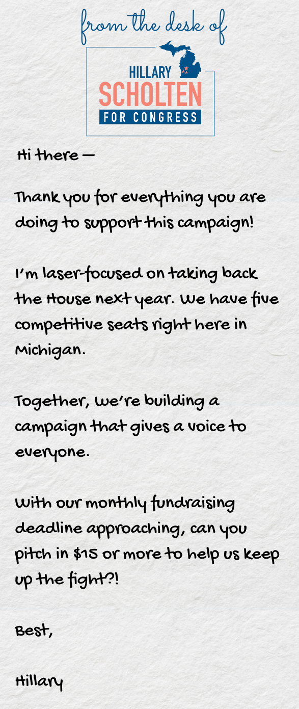 Together, we’re building a campaign that gives a voice to everyone.   With our monthly fundraising deadline approaching, can you pitch in $15 or more to help us keep up the fight?! 