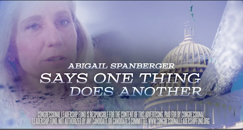 Top Republican super PAC's attack ad against Abigail that launched this morning