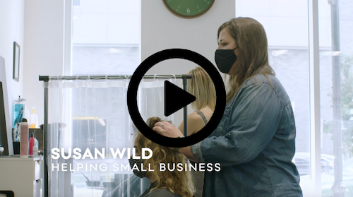 Screenshot from one of our first ads discussing Susan Wild helping small businesses in PA-07! 