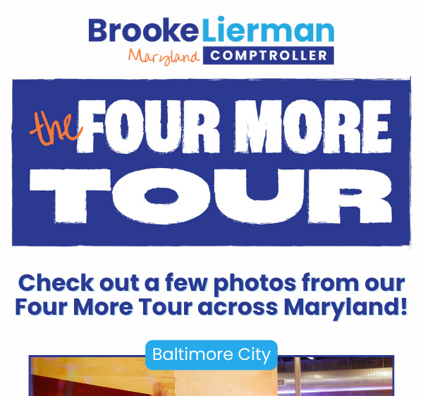 The Four More Tour, Check out a few photos from our Four More Tour across Maryland!