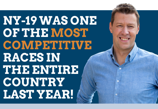 NY-19 was one of the most competitive races in the entire country last year!