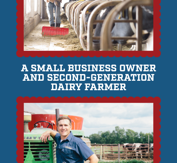 A small business owner and second-generation dairy farmer