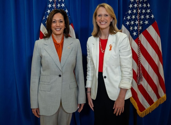 Photo of Brooke with Vice President Kamala Harris