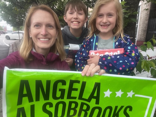 Brooke, Teddy and Eliza voting early