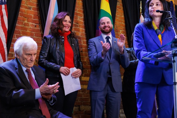 Jeremy Moss and Gretchen Whitmer