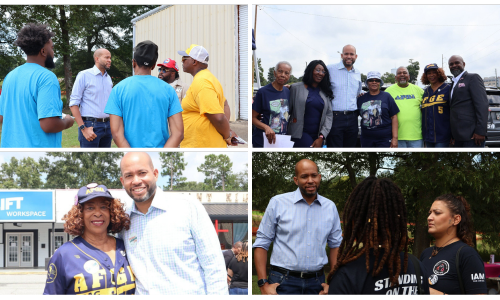 Jason with supporters 