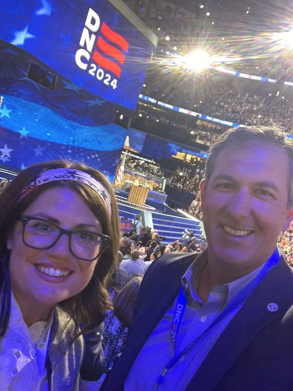 Johnny O and Sarah Elfreth at the DNC